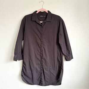 Prana Women’s Black‎ Organic Cotton Button Down Tunic Shirt Size Small Outdoors